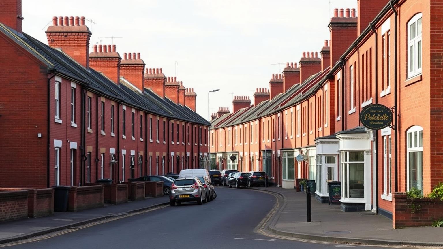 Red-brick Victorian terraced housing in Foleshill, Coventry CV6
